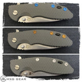 Custom Made Titanium Standoffs, Scale Nuts, Scale Screws, and Clip Hinderer XM-18 3.5"