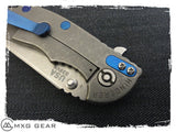 Custom Made Titanium Standoffs, Scale Nuts, Scale Screws, and Clip Hinderer XM-18 3.5"