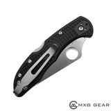 Custom Made Titanium Deep Carry Pocket Clip For Spyderco Delica 4