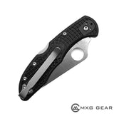 Custom Made Titanium Deep Carry Pocket Clip For Spyderco Delica 4