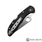 Custom Made Titanium Deep Carry Pocket Clip For Spyderco Delica 4