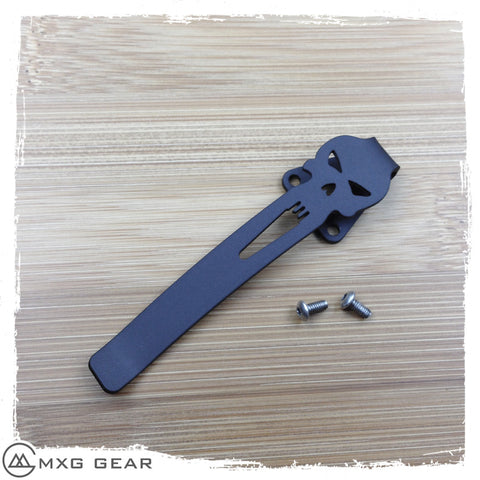 Custom Made Titanium Deep Carry Pocket Clip For Spyderco Military