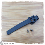 Custom Made Titanium Deep Carry Pocket Clip For Spyderco Military